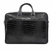 تصویر کیف اداری، لپ تاپ و دانشجویی اسپورت چرم تبریز روکو مشکی مدل گارد کپی 