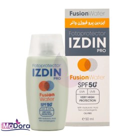 تصویر کرم ضد آفتاب بی رنگ ایزدین مدل فیوژن واتر ا Izadin Pro Fusion Water sunscreen cream Izadin Pro Fusion Water sunscreen cream