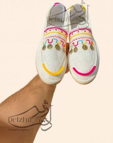 تصویر گیوه زنانه طرحدار 