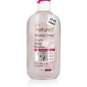 تصویر میسلار واتر ناتوراسی مخصوص پوست خشک و حساس حجم ۲۰۰ میلی لیتر NATURASI MICELLAR WATER FOR DRY SKIN