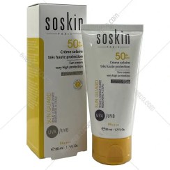 تصویر کرم ضد آفتاب بی رنگ SPF 50 ساسکین Soskin Sunscreen SPF 50