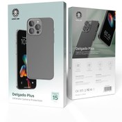 تصویر قاب شفاف محافظ دوربین گرین‌لاین Green Lion Delgado Plus with Camera Protection Case for iPhone 15 Pro / 15 Pro Max 