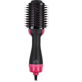 تصویر براش هوای داغ ضد استاتیک مشکی/صورتی ۳۵ در ۱۰ سانتیمتر برند one step Anti-Static Hot Air Brush Black/Pink 35 x 10centimeter