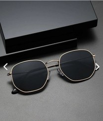تصویر عینک آفتابی زنانه و مردانه UV400 Glass Ce دارای گواهی طلایی مشکی شش گوشه برندWATCHOFROYAL (ارسال طی 7 الی 20 روز کاری) 
