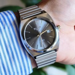 تصویر ساعت مچی مردانه تیسوت گادفادر نقره ای خاکستری TISSOT 