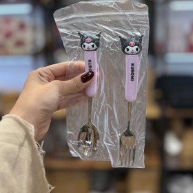 تصویر قاشق چنگال کرومی 