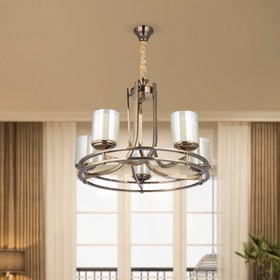 تصویر لوستر مدرن چشمه نور مدل N2667-5 با ۵ شاخه فلزی 