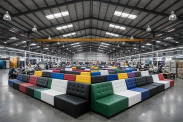 تصویر مبل انتظار شیک و کم‌جا مناسب آرایشگاه و کلینیک - ۸۰رنگ متنوع 