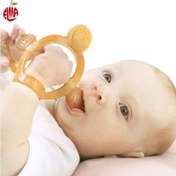 تصویر دندان گیر مچی کودک موم زنبور عسل هی اور شی He or she Rattle Teether code:HOS2002002