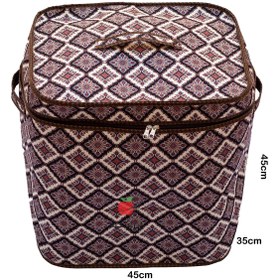 تصویر سبد اسباب بازی کرپ طرح گلدار کد121