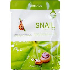 تصویر ماسک صورت فارم استی مدل Snail حجم 23 میلی لیتر Farm Stay Visible Difference Mask Sheet