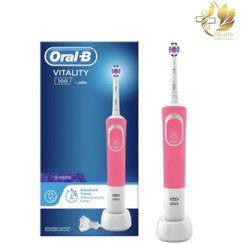 تصویر مسواک برقی oral B صورتی vitality100- مخصوص سفید کنندگی دندانها 