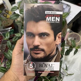 تصویر کیت رنگ موی مخصوص آقایان آتوسا رویال 04-قهوه ای تیره Atousa Royal Men Hair Color Kit