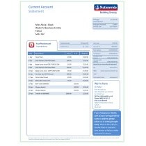 تصویر صورتحساب Nationwide Bank 