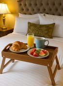 تصویر سینی پایه دار چوبی پاپا 