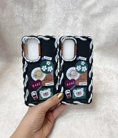 تصویر گاردطرح لبه بافت مشکی 