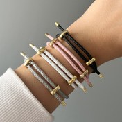 تصویر دستبند چرمی مارشالی 