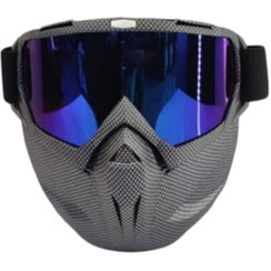 تصویر عینک فیس دار موتور سواری CARBON face glasses CARBON | Motorcycle riding face