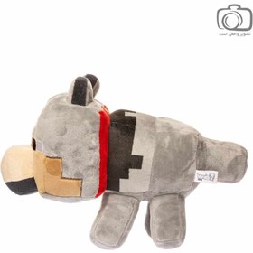 تصویر عروسک پولیشی گرگ ماینکرافت یانیک ارتفاع ۲۸ سانتی متر 