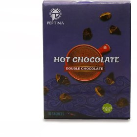 تصویر شکلات داغ دبل چاکلت ساشه 10 عددی ماچانو پپتینا Matchano Peptina double chocolate hot chocolate sachet 10pcs