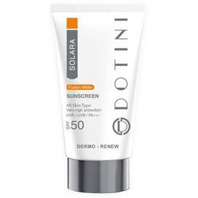 تصویر کرم ضد آفتاب فیوژن واتر دوتینی SPF50 بی‌رنگ انواع پوست 50 میلی لیتر Dotini Solara SPF50 Fusion-Water All Skin Sunscreen Cream 50ml