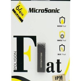 تصویر فلش 64 گیگ میکروسونیک Microsonic Flat ا Microsonic Flat USB 2.0 64GB Flash Memory 