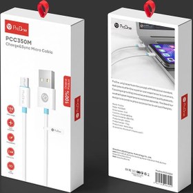 تصویر کابل شارژ 1 متری MicroUSB پرووان مدل PCC350M کابل تبدیل USB To MicroUSB