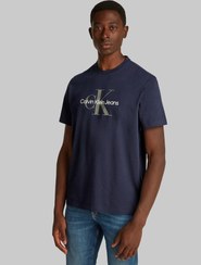 تصویر تی‌شرت گردن‌گرد با طرح لوگو برند calvin klein jeans Logo Print Crew Neck T-Shirt