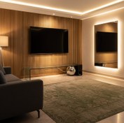 تصویر میز تلوزیون گوی دار طرح ساده 