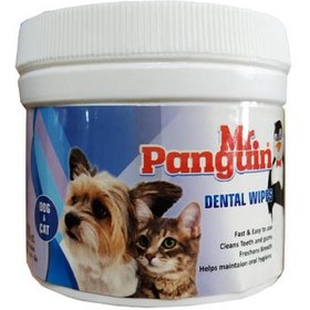 تصویر دستمال مرطوب مخصوص دندان سگ و گربه مستر پنگوئن ا MR Panguin Dental Wipes MR Panguin Dental Wipes
