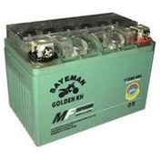 تصویر باتری موتور سیکلت گلدن کی اچ مدل 12/7 کوتاه پهن فشرده تایلندی 