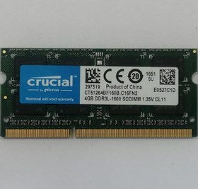 تصویر رم لپ تاپ ddr3 1600 4GB PC3L کروشیال ، هاینیکس ، سامسونگ (استوک) 