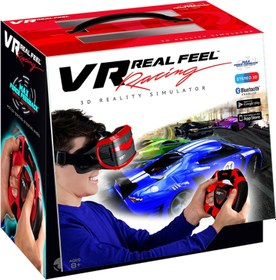 تصویر VR Real Feel Virtual Reality Car Racing Gaming System with Bluetooth Steering Wheel and Headset Goggles Viewer Glasses for iOS iPhone and Android - ارسال 15 الی 20 روز کاری 