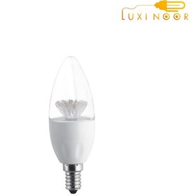 تصویر لامپ ال ای دی حبابی شفاف 6 وات افق پایه E14 