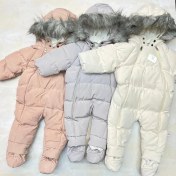 تصویر کاپشن سرهمی نوزادی دو زیپ دامون Damon در سه رنگ 