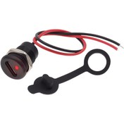 تصویر شارژر باتری لیتیومی Type-C دوسیم گرد روپنلی مهره خور (مشکی) 