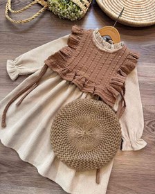 تصویر پیراهن دو تیکه گندم 