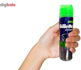 تصویر ژل اصلاح ژیلت مدل Sensitive حجم 200 میلی لیتر Gillette Series Sensitive Shave Gel , 200ml