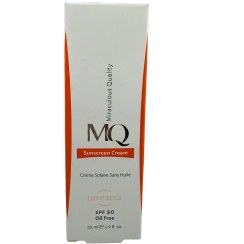 تصویر کرم ضد آفتاب فاقد چربی SPF 50 بژ روشن ام کیو | MQ Sunscreen Cream SPF 50 Light Beige 