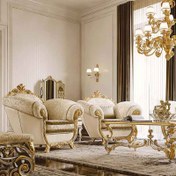 تصویر مبلمان سلطنتی مدل آرمونیه ظرفیت ۷ نفر 