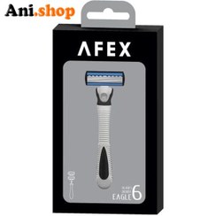 تصویر افکس تیغ اصلاح ایگل 6 لبه تکی Afex Eagle Derby 6 Blades Shaver 1n