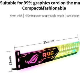 تصویر RGB25 RGB Graphics Card Stand Horizontal 12V 4Pin-ارسال ۱۵ الی ۲۰ روز کاری 