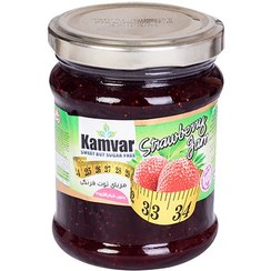 تصویر مربا بدون قند توت فرنگی کامور مقدار ۲۹۰ گرم 