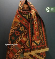 تصویر گلیم دستباف3متری آنتیک مدل قشقایی صادراتی کد137815 qashqai kilim