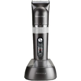 تصویر ماشین اصلاح دیجیتال با پایه شارژ مدل SA470/1B پرنسلی Princely SA470 1B Hair Trimmer