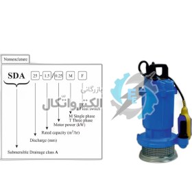 تصویر کفکش چدنی/آلومینیومی تکفاز 1اینچ 32متری ابارا فلوتردار مدل SDA 25_3.5/0.75M ا ABARA 