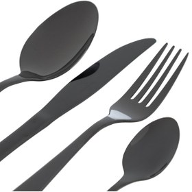 تصویر قاشق، چنگال و چاقو چند رنگ ست قاشق مجموعه چاقوی Berlinger Haus 24 Piece Eva Fork Mudo Concept 