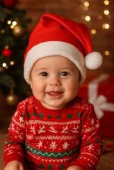 تصویر کلاه بابانوئل کریسمسی بچگانه 