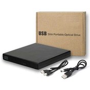تصویر باکس تبدیل DVD رایتر اینترنال به اکسترنال SLIM 9mm USB 2.0 EXTERNAL DVD OR CD ROM CASE (SATA TO SATA) 9mm