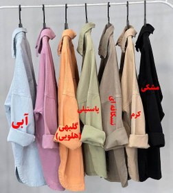 تصویر شومیز زنانه مانتویی مدل گلسا جنس کرپ کریستال 